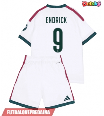 Lacne Dětský Futbalové dres Real Madrid Endrick #9 2026-27 Krátky Rukáv - Domáci (+ trenírky)